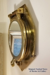 Late 19th Century Brass Eight Sided Yacht Porthole Re-purposed Nautical Mirror