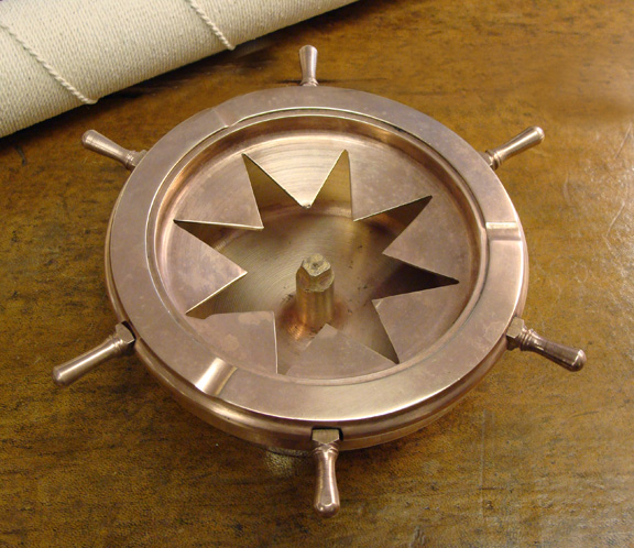 marine boat cigarette ashtray Brass Ship's Wheel Cigar Ashtray: Skipjack Nautical Wares