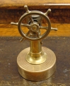 Brass Ship's Wheel Cigar Cutter
