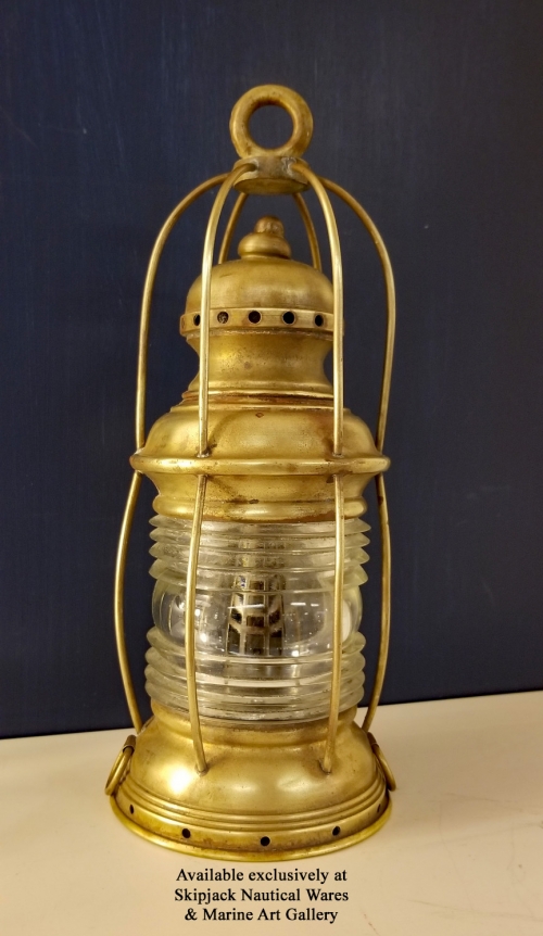 Marine Lanterns Skipjack Nautical Wares Late 19th Century Br Birdcage Anchor Lantern