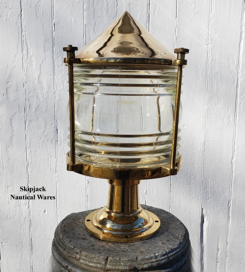 Vintage Cast Brass Reconditioned Marine Piling Light