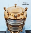 Solid Brass Post Light With Fresnel Lens - Nautical Lighting