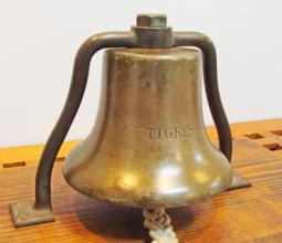 J.M. Loeffler Vintage US Navy Brass Foredeck Ships Bell w