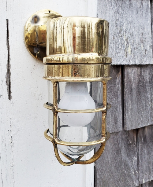 Reclaimed Vintage Brass Marine Wall Sconce