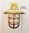 Reclaimed Vintage Brass Wall Sconce With Rain Cap