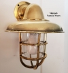 Reclaimed Vintage Brass Wall Sconce With Rain Cap