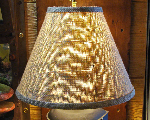 12 Inch Burlap Lamp Shade Skipjack, How To Cover A Lamp Shade With Burlap