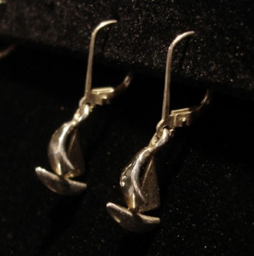 "Spinnaker" sterling silver sailboat earrings from the Barbara Vincent Collection
