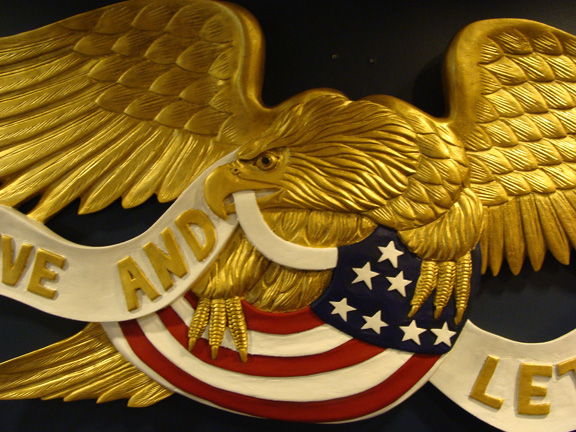 Carved and Painted American Eagle 