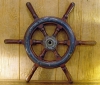 Classic Mahogany Motor Yacht Wheel -- 24&quot; diam.