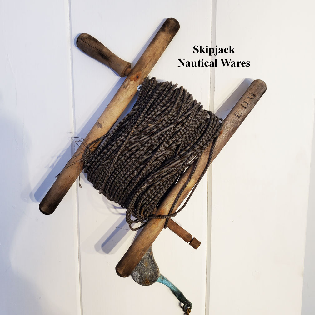 Antique Maine Atlantic Cod Fish Hand-Line Winder Reel: Skipjack Nautical  Wares