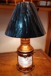 Vintage Copper and Brass Marine Anchor Lantern Nautical Table Lamp