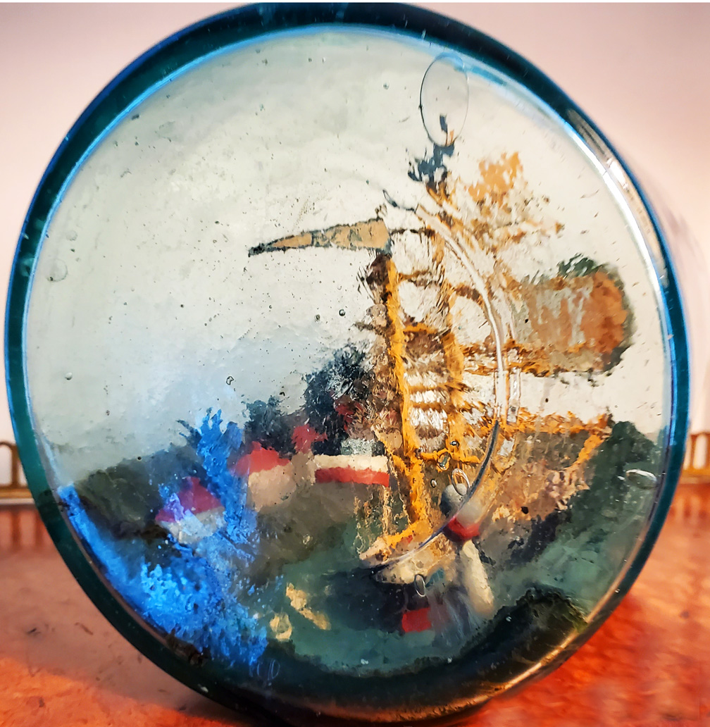 Antique Ship-in-a-bottle Diorama: Skipjack Nautical Wares