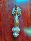 Vintage Cast Brass Serpant/Dolphin Door Knocker