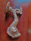 Vintage Cast Brass Serpant/Dolphin Door Knocker