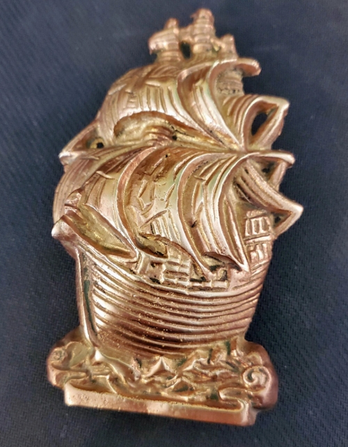 vintage Brass Spanish Galleon Doorknocker
