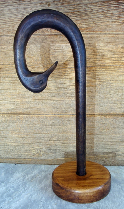 Folk-Carved Duck Head Cane Handle