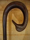 Folk-Carved Duck Head Cane Handle, reverse view