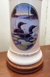 Vintage Ducks Unlimited Pfaltzgraff Black Ducks Porcelain Table Lamp