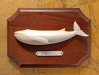 Set of Three Vintage White Whales, Humpback, Sperm and Blue