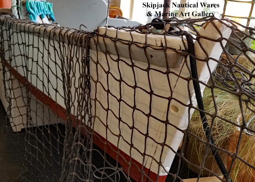 Authentic fishing net, approx. 4 feet X 9 feet: Skipjack Nautical