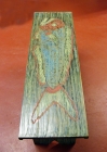 Large Mouth Bass Folky Fish Art Bench by Joe Marinelli, top and side view