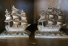 'HMS VICTORY' Sailing Ship Brass Bookends