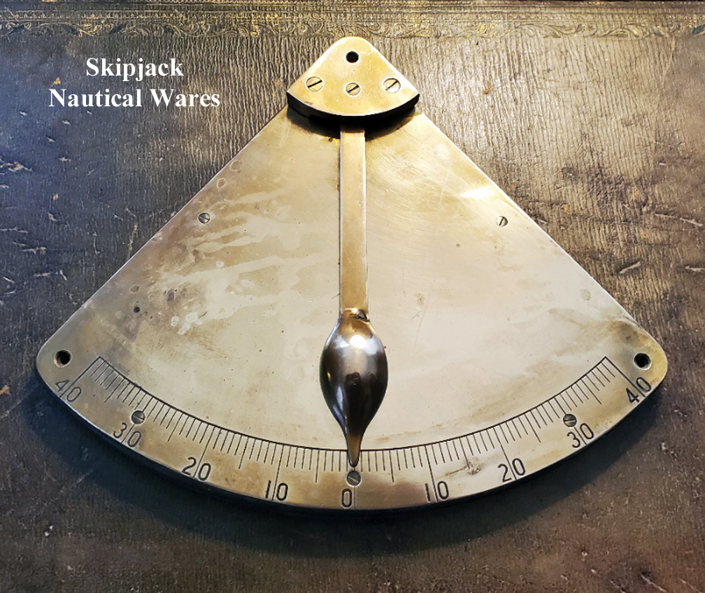 Brass Inclinometer Skipjack Nautical Wares