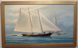 "Ghosting" Marine Painting by New Zealand Artist Jim Bolland