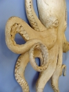 octopus, marine folk art, wood carving, painted wood, Jac & Patricia Johnson, coastal, beach, home, wall hanging