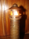 lighthouse, cast, brass, vintage, antique, lamp, light, nautical
