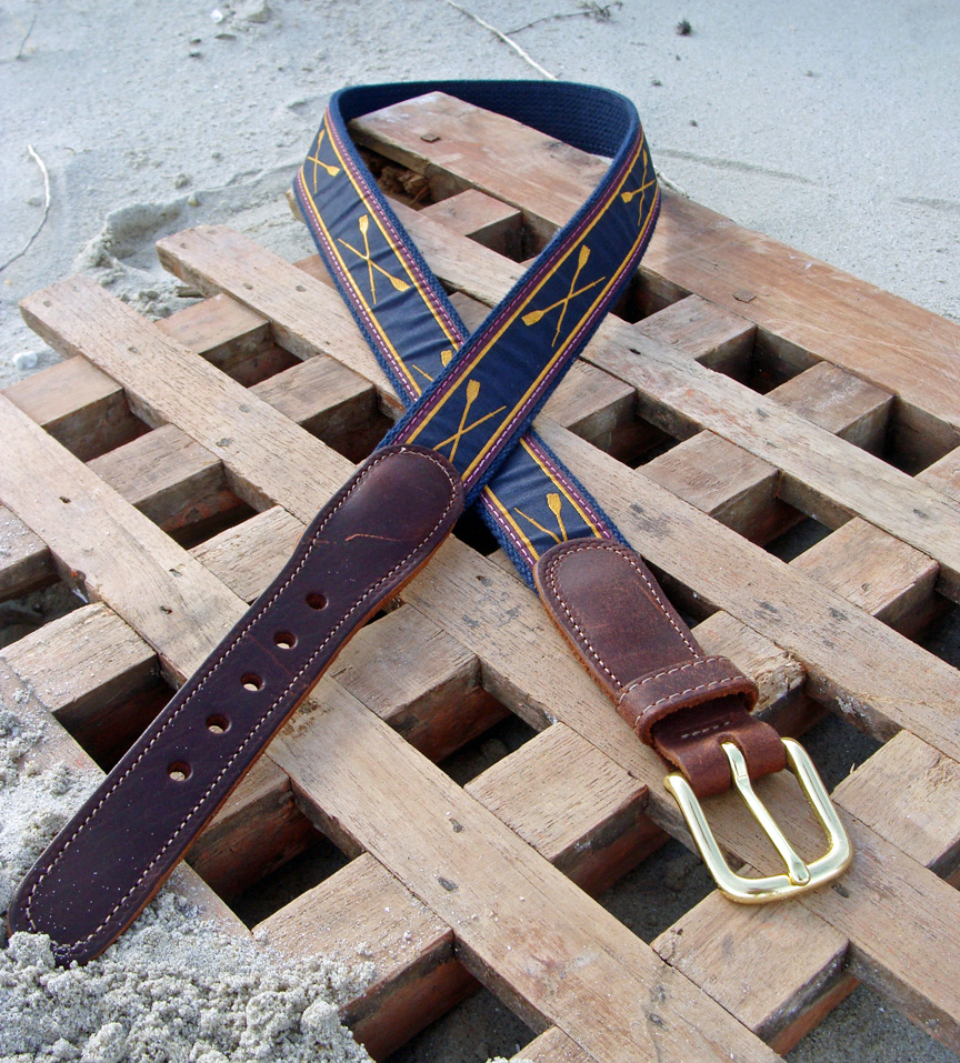 Nautical Belts, Code Flags on Navy Web (42 (Pant Waist Size 40