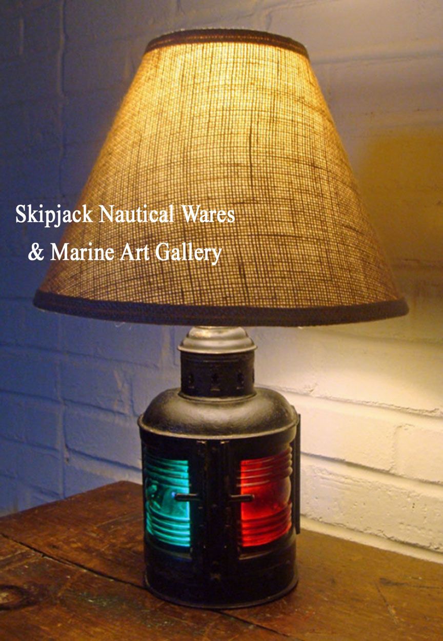 Antique Nautical Port Light Table Lamp: Skipjack Nautical Wares