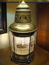 Re-Purposed National Marine Co Lantern Table Lamp closeup Nautical Lamps and Lighting