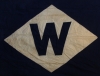Shipping Company House Flag, closeup of the letter W