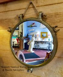 Details about   Antique Brass 17" Porthole Nautical Maritime Ship Boat Wall Mirror Home Decor 