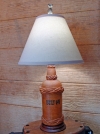 Sailor Macrame-Knotted &quot;RUM&quot; Bottle Table Lamp *