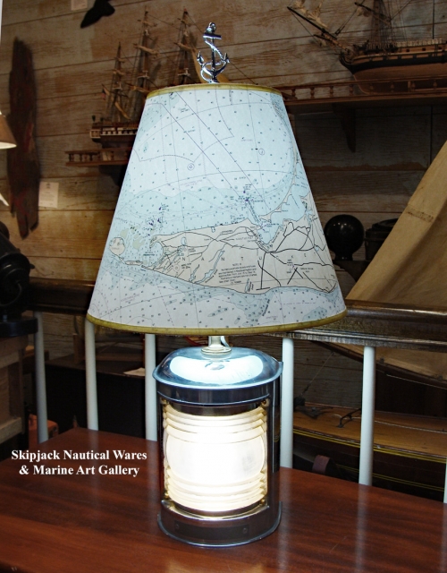 Perko Nickel Plated Stern Light Nautical Table Lamp Skipjack Perko Nickel Plated Stern Light Nautical Table Lamp Skipjack Wares