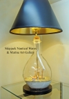 Ship-in-a-Bottle. nautical,Table Lamp, vintage