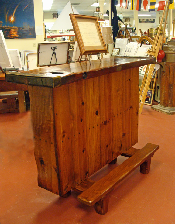 Nautical Bar WWII Hatch Cover Top,side view