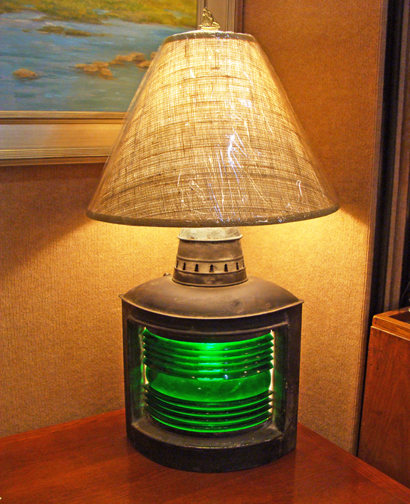 Early 20th Century Starboard Lantern Table Lamp: Skipjack Nautical Wares