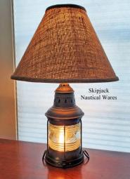 Authentic Antique Anchor Lantern- Nautical Table Lamp