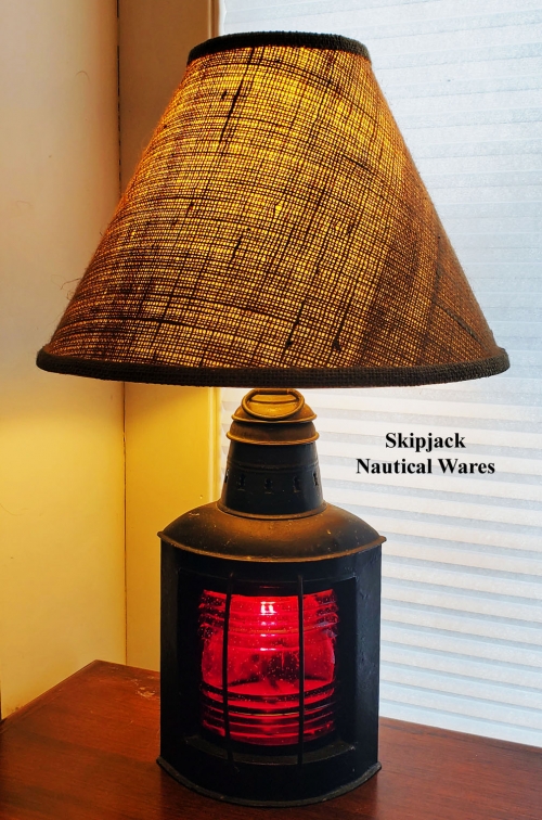 Antique Nautical Port Light Table Lamp