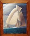 &quot;New Breeze&quot; Giclee on Canvas by New Zealand Marine Artist Jim Bolland