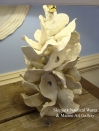 table lamp, oyster, shell, porcelain, seashell, nautical, beach, coastal, home, lighting, Kevin Collins