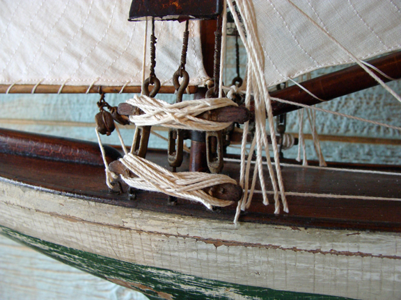 Sloop Pond Boat- Nautical Antiques- Antique Ship Model