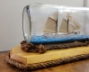 Vintage Two Masted Schooner Ship-in-a-bottle