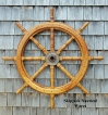 Vintage Oak Ship, Yacht, Boat Wheel -- 42" diam.