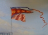 Painting of the Side-wheeler SteamShip COMMONWEALTH closeup of ships banner