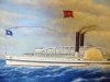 Painting of the Side-wheeler SteamShip COMMONWEALTHcloseup